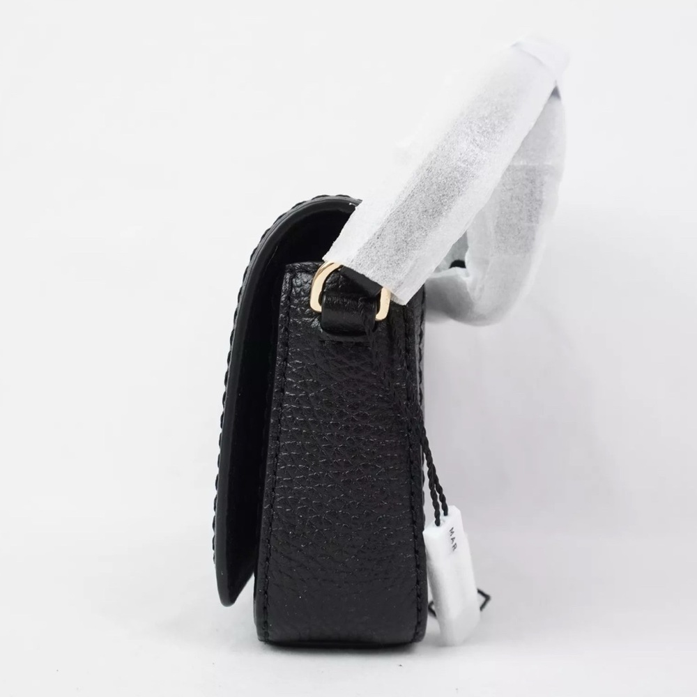 NWT [Marc Jacobs] Authenticated Pebbled Leather Crossbody Handbag, Black w/ Gold - Picture 7 of 15